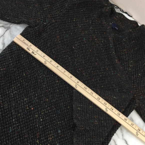 3/$20 American Eagle Gray Red Knit Open Front‎ Cardigan Sweater Womens Medium - Picture 12 of 16